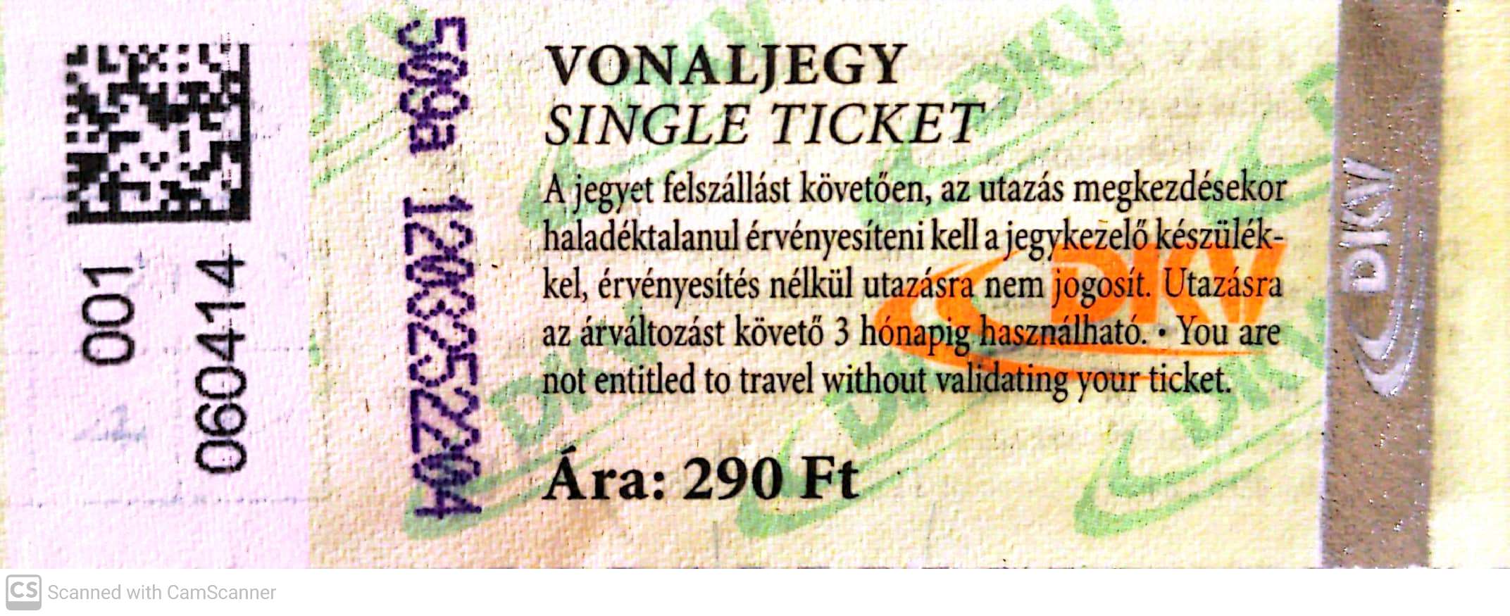 Debrecen bus ticket