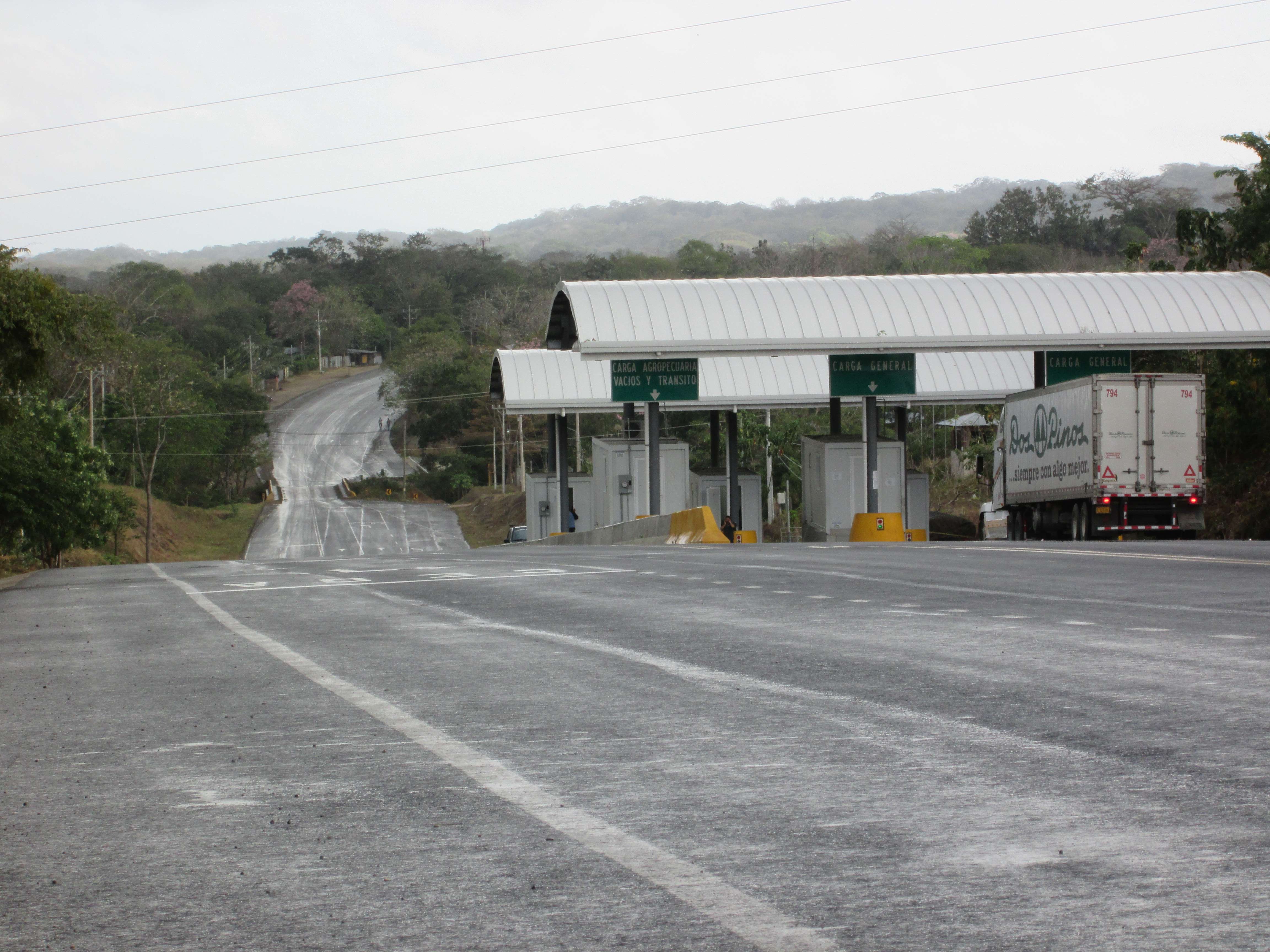 The Costa Rican border, facing Nicaragua