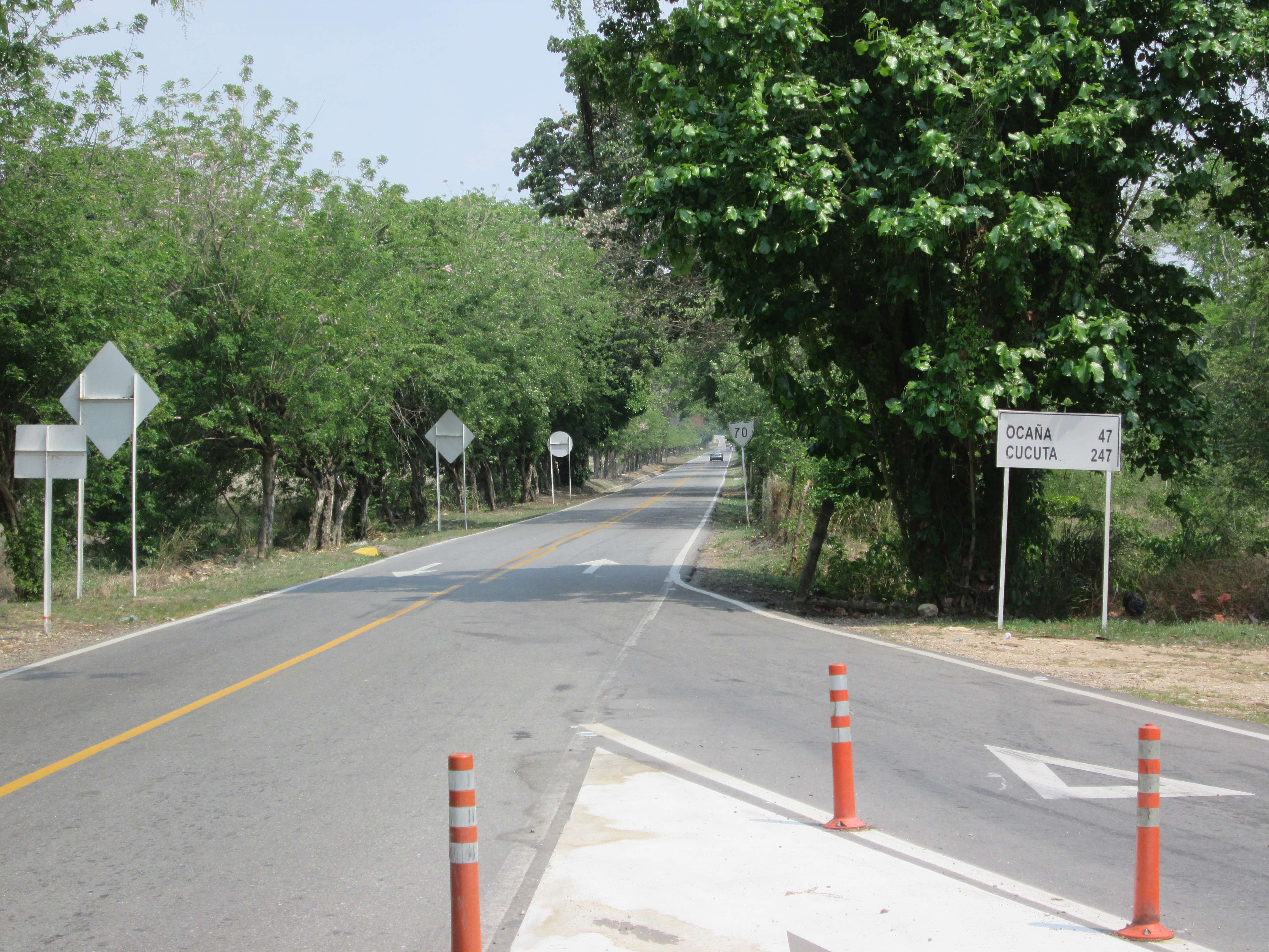 Crossroads showing a long way to go: OCAÑA 47, CUCUTA 247