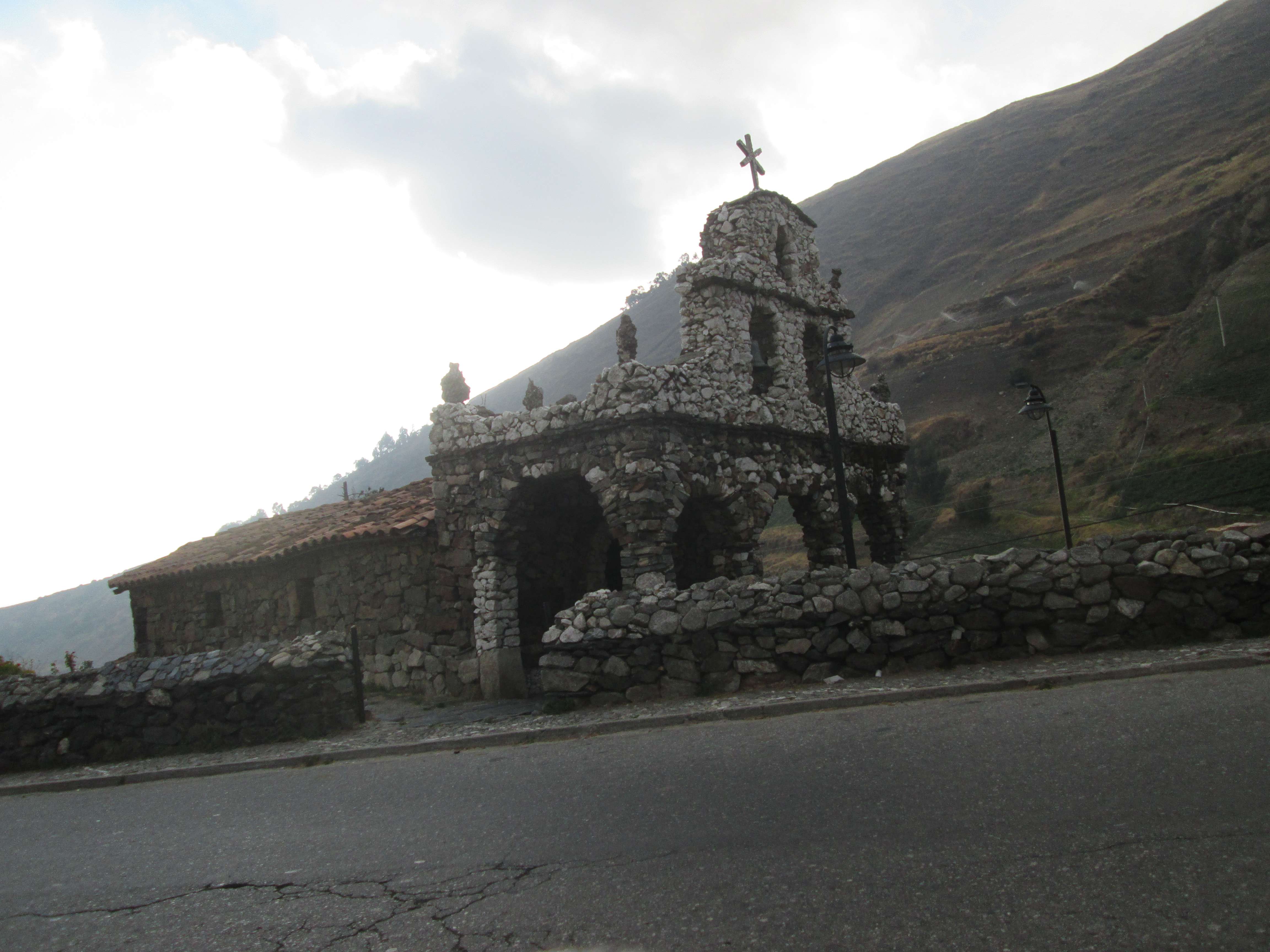An incredible stone church by the highway